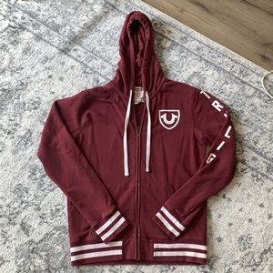 Men’s True Religion zip up hoodie size M